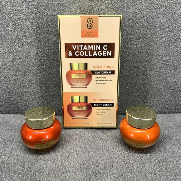 Skin Ceremony Vitamin C & Collagen Nourishing Day & Night Cream 2 x 1.69 oz - Picture 1 of 12